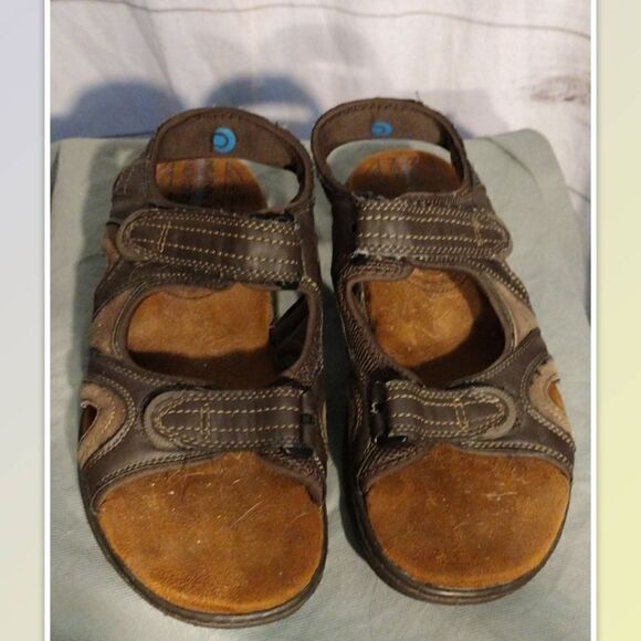 Nunn Bush Sandals Dual Comfort Brown Adjustable Upper Straps Size 10M - Picture 2 of 6